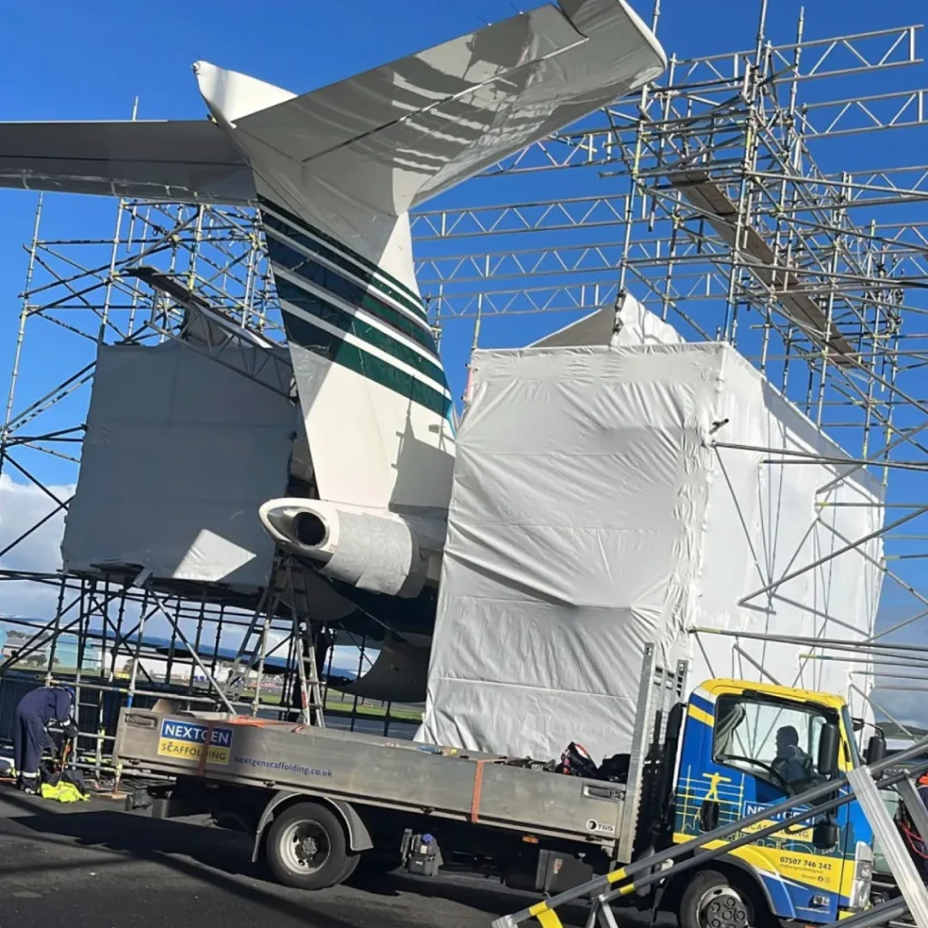 Nextgen scaffolding commercial private plane